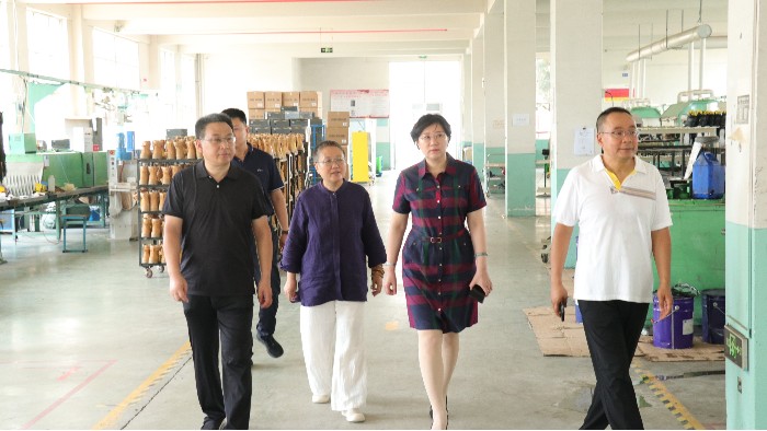 临沂市工信局党组书记、局长王林艳一行莅临完美官网首页入口鞋业调研指导